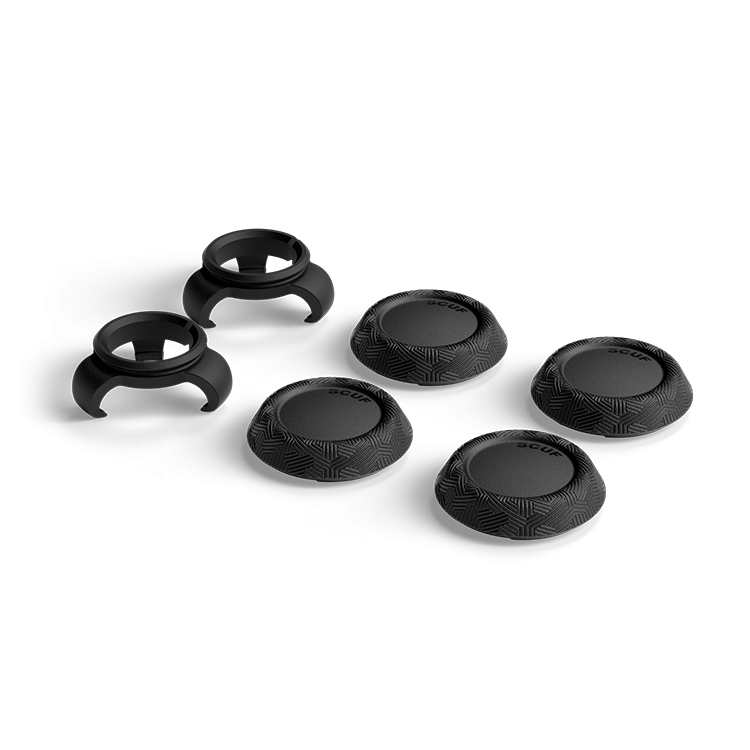 Universal Thumbstick Grips - Pulse 6 Pack Black