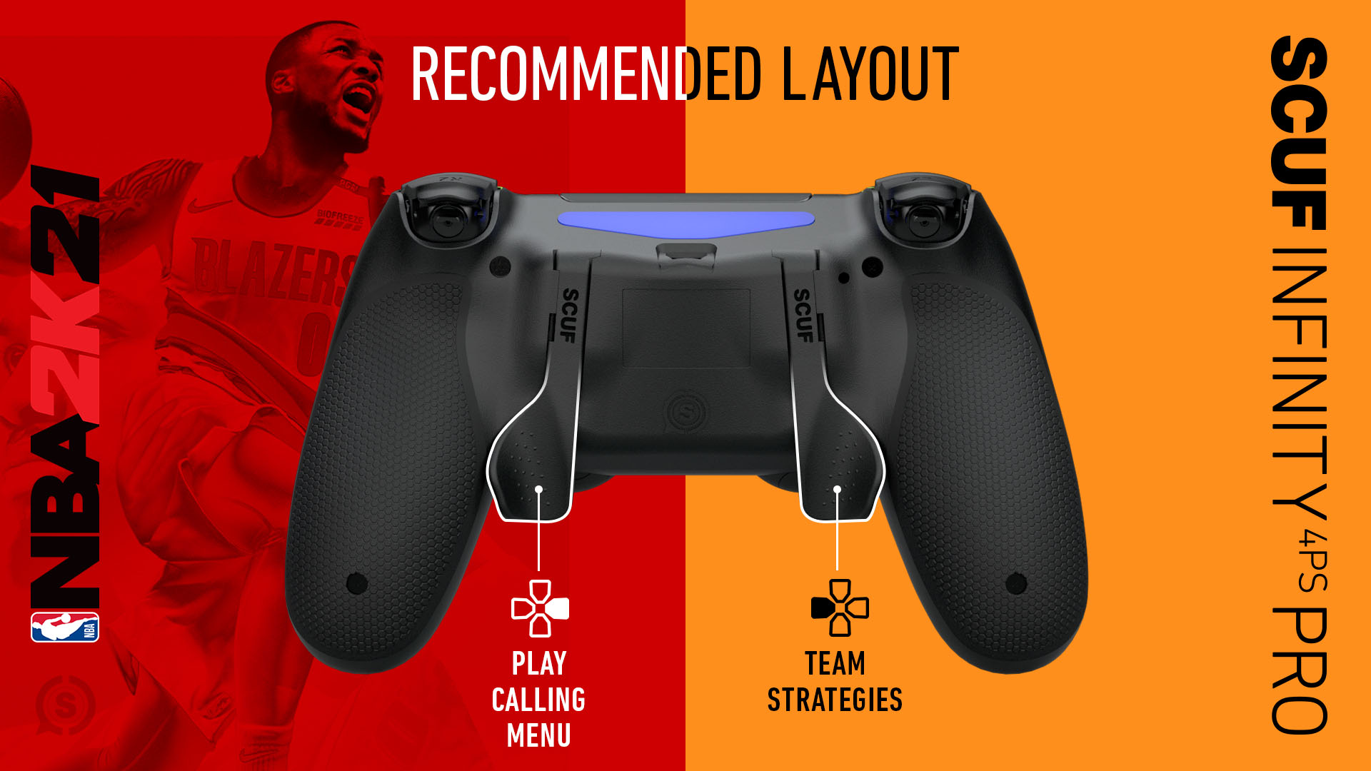 NBA2K21 PS4 Controller SCUF Infinity4PSPro