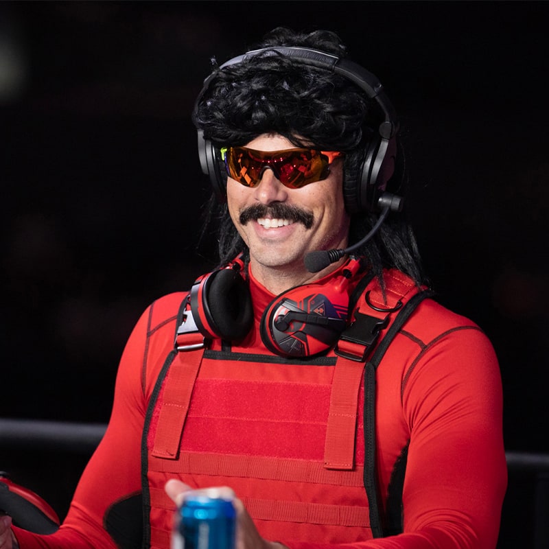 What can we say that hasn’t already been said about this guy? Known to some as The Bullet Proof Mullet, but better known as Dr. Disrespect, to say he’s a force to be reckoned with.